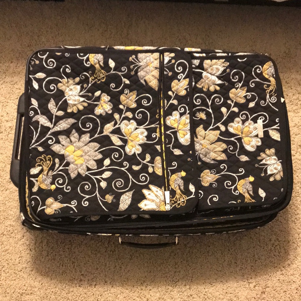 Vera Bradley Yellow Bird Large Suitcase